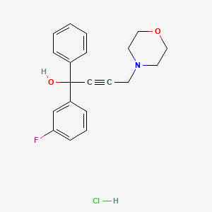 1-(3-fluorophenyl)-4-morpholin-4-yl-1-phenylbut-2-yn-1-ol;hydrochloride