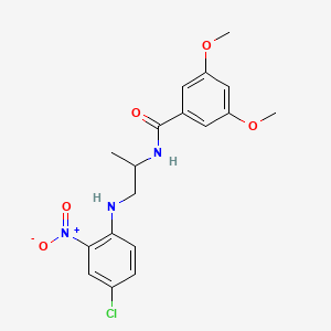 N-{1-[(4-chloro-2-nitrophenyl)amino]propan-2-yl}-3,5-dimethoxybenzamide