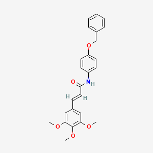 molecular formula C25H25NO5 B3982243 (E)-N-[4-(BENZYLOXY)PHENYL]-3-(3,4,5-TRIMETHOXYPHENYL)-2-PROPENAMIDE 