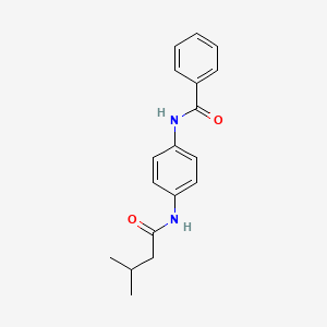 molecular formula C18H20N2O2 B3982246 N-{4-[(3-methylbutanoyl)amino]phenyl}benzamide 