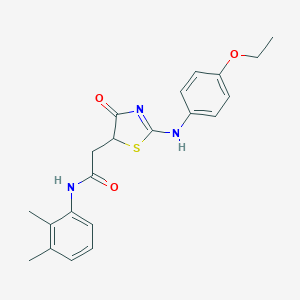 molecular formula C21H23N3O3S B398226 N-(2,3-dimethylphenyl)-2-[2-(4-ethoxyanilino)-4-oxo-1,3-thiazol-5-yl]acetamide 