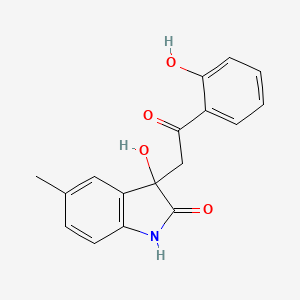 3-hydroxy-3-[2-(2-hydroxyphenyl)-2-oxoethyl]-5-methyl-1,3-dihydro-2H-indol-2-one