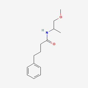 molecular formula C14H21NO2 B3982274 N-(2-methoxy-1-methylethyl)-4-phenylbutanamide 