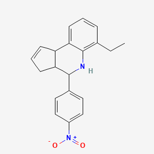 molecular formula C20H20N2O2 B3982281 6-ethyl-4-(4-nitrophenyl)-3a,4,5,9b-tetrahydro-3H-cyclopenta[c]quinoline 