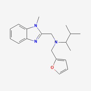 (1,2-dimethylpropyl)(2-furylmethyl)[(1-methyl-1H-benzimidazol-2-yl)methyl]amine