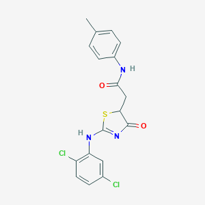 2-[2-(2,5-dichloroanilino)-4-oxo-1,3-thiazol-5-yl]-N-(4-methylphenyl)acetamide