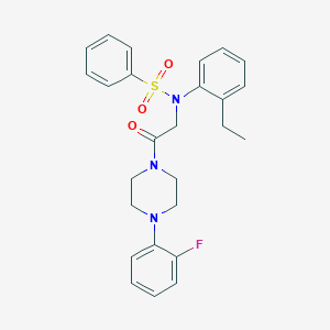 N-(2-ethylphenyl)-N-{2-[4-(2-fluorophenyl)-1-piperazinyl]-2-oxoethyl}benzenesulfonamide