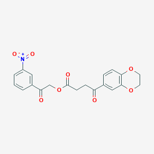 2-(3-nitrophenyl)-2-oxoethyl 4-(2,3-dihydro-1,4-benzodioxin-6-yl)-4-oxobutanoate