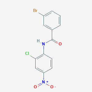 molecular formula C13H8BrClN2O3 B3982319 3-bromo-N-(2-chloro-4-nitrophenyl)benzamide 