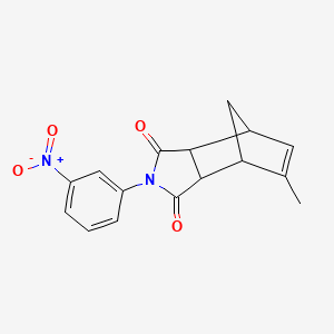 molecular formula C16H14N2O4 B3982320 8-methyl-4-(3-nitrophenyl)-4-azatricyclo[5.2.1.0~2,6~]dec-8-ene-3,5-dione 