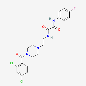 N-{2-[4-(2,4-dichlorobenzoyl)-1-piperazinyl]ethyl}-N'-(4-fluorophenyl)ethanediamide