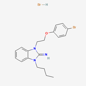 molecular formula C19H23Br2N3O B3982364 1-[2-(4-bromophenoxy)ethyl]-3-butyl-1,3-dihydro-2H-benzimidazol-2-imine hydrobromide 