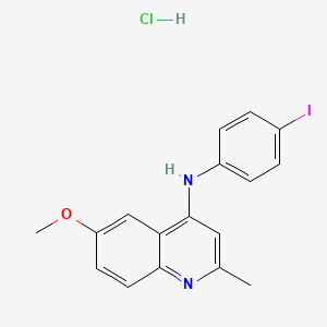 molecular formula C17H16ClIN2O B3982391 N-(4-iodophenyl)-6-methoxy-2-methyl-4-quinolinamine hydrochloride 