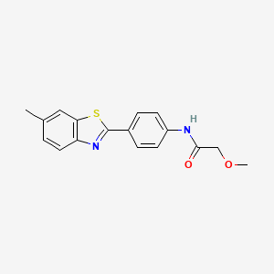 2-methoxy-N-[4-(6-methyl-1,3-benzothiazol-2-yl)phenyl]acetamide