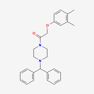 molecular formula C27H30N2O2 B3982419 1-[(3,4-dimethylphenoxy)acetyl]-4-(diphenylmethyl)piperazine 