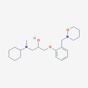 molecular formula C21H34N2O3 B3982434 1-[cyclohexyl(methyl)amino]-3-[2-(1,2-oxazinan-2-ylmethyl)phenoxy]-2-propanol 