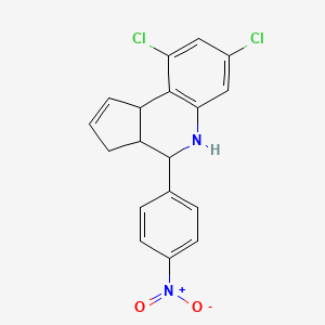 7,9-dichloro-4-(4-nitrophenyl)-3a,4,5,9b-tetrahydro-3H-cyclopenta[c]quinoline