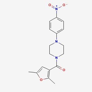 molecular formula C17H19N3O4 B3982456 1-(2,5-dimethyl-3-furoyl)-4-(4-nitrophenyl)piperazine 