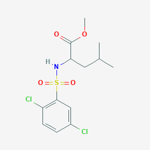 molecular formula C13H17Cl2NO4S B3982473 METHYL 2-(2,5-DICHLOROBENZENESULFONAMIDO)-4-METHYLPENTANOATE 