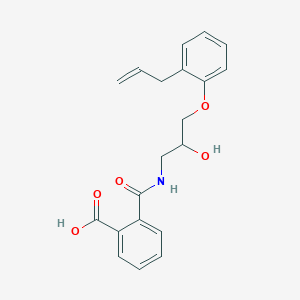 molecular formula C20H21NO5 B3982486 2-({[3-(2-allylphenoxy)-2-hydroxypropyl]amino}carbonyl)benzoic acid 