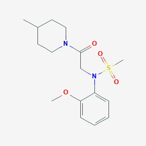 N-(2-methoxyphenyl)-N-[2-(4-methyl-1-piperidinyl)-2-oxoethyl]methanesulfonamide