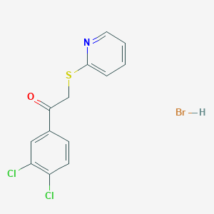 molecular formula C13H10BrCl2NOS B3982521 1-(3,4-Dichlorophenyl)-2-pyridin-2-ylsulfanylethanone;hydrobromide 