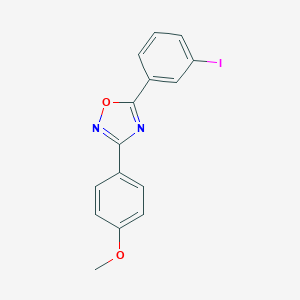 molecular formula C15H11IN2O2 B398254 5-(3-Iodophenyl)-3-(4-methoxyphenyl)-1,2,4-oxadiazole CAS No. 370845-70-8