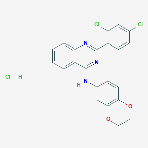 2-(2,4-dichlorophenyl)-N-(2,3-dihydro-1,4-benzodioxin-6-yl)-4-quinazolinamine hydrochloride