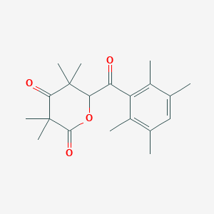 molecular formula C20H26O4 B3982584 3,3,5,5-tetramethyl-6-(2,3,5,6-tetramethylbenzoyl)dihydro-2H-pyran-2,4(3H)-dione 