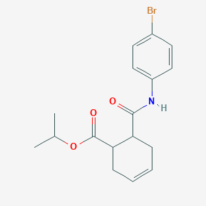 molecular formula C17H20BrNO3 B3982594 isopropyl 6-{[(4-bromophenyl)amino]carbonyl}-3-cyclohexene-1-carboxylate 