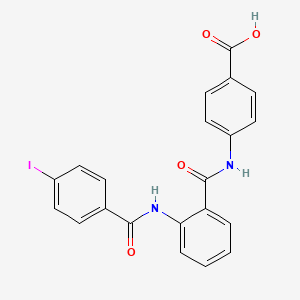 molecular formula C21H15IN2O4 B3982597 4-({2-[(4-iodobenzoyl)amino]benzoyl}amino)benzoic acid 