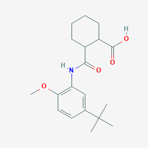 molecular formula C19H27NO4 B3982604 2-{[(5-tert-butyl-2-methoxyphenyl)amino]carbonyl}cyclohexanecarboxylic acid 