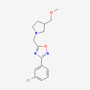 3-(3-Chlorophenyl)-5-[[3-(methoxymethyl)pyrrolidin-1-yl]methyl]-1,2,4-oxadiazole