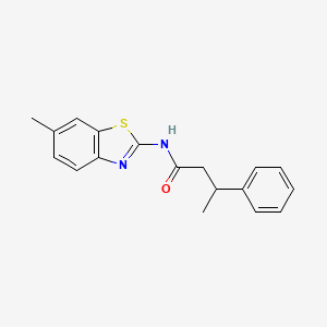 molecular formula C18H18N2OS B3982613 N-(6-methyl-1,3-benzothiazol-2-yl)-3-phenylbutanamide 