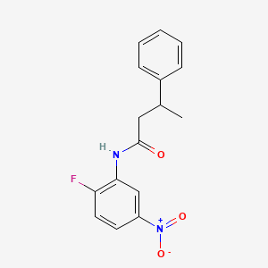 molecular formula C16H15FN2O3 B3982625 N-(2-fluoro-5-nitrophenyl)-3-phenylbutanamide 