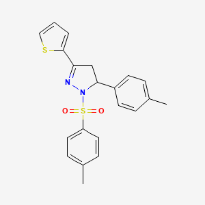 5-(4-methylphenyl)-1-[(4-methylphenyl)sulfonyl]-3-(2-thienyl)-4,5-dihydro-1H-pyrazole