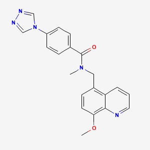 N-[(8-methoxyquinolin-5-yl)methyl]-N-methyl-4-(4H-1,2,4-triazol-4-yl)benzamide