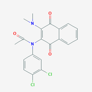 N-(3,4-dichlorophenyl)-N-[3-(dimethylamino)-1,4-dioxo-1,4-dihydro-2-naphthalenyl]acetamide