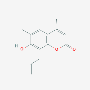 molecular formula C15H16O3 B3982656 8-allyl-6-ethyl-7-hydroxy-4-methyl-2H-chromen-2-one CAS No. 298686-57-4