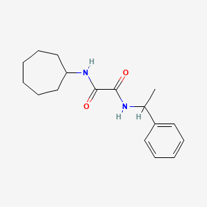 molecular formula C17H24N2O2 B3982669 N-cycloheptyl-N'-(1-phenylethyl)oxamide 