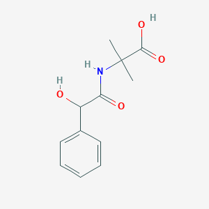molecular formula C12H15NO4 B039827 2-[(2-Hydroxy-2-phenylacetyl)amino]-2-methylpropanoic acid CAS No. 111492-26-3