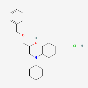 molecular formula C22H36ClNO2 B3982701 1-(benzyloxy)-3-(dicyclohexylamino)-2-propanol hydrochloride 