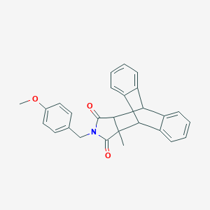 molecular formula C27H23NO3 B398271 17-(4-Methoxybenzyl)-15-methyl-17-azapentacyclo[6.6.5.0~2,7~.0~9,14~.0~15,19~]nonadeca-2,4,6,9,11,13-hexaene-16,18-dione 