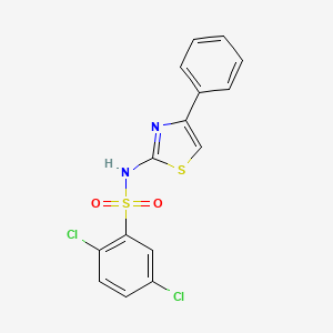 molecular formula C15H10Cl2N2O2S2 B3982713 2,5-dichloro-N-(4-phenyl-1,3-thiazol-2-yl)benzenesulfonamide 