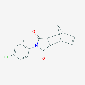 molecular formula C16H14ClNO2 B398273 4-(4-Chloro-2-methylphenyl)-4-azatricyclo[5.2.1.0~2,6~]dec-8-ene-3,5-dione 