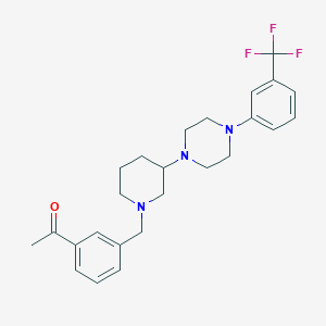 1-{3-[(3-{4-[3-(trifluoromethyl)phenyl]-1-piperazinyl}-1-piperidinyl)methyl]phenyl}ethanone