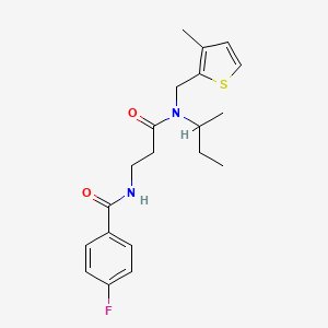 molecular formula C20H25FN2O2S B3982740 N-(3-{sec-butyl[(3-methyl-2-thienyl)methyl]amino}-3-oxopropyl)-4-fluorobenzamide 