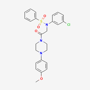 N-(3-chlorophenyl)-N-{2-[4-(4-methoxyphenyl)-1-piperazinyl]-2-oxoethyl}benzenesulfonamide