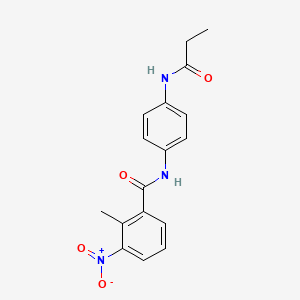 molecular formula C17H17N3O4 B3982762 2-methyl-3-nitro-N-[4-(propionylamino)phenyl]benzamide 