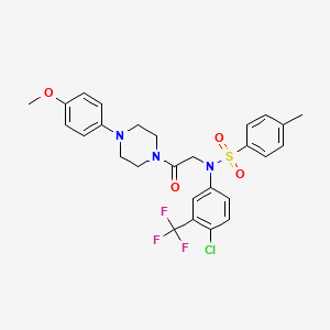 N-[4-chloro-3-(trifluoromethyl)phenyl]-N-{2-[4-(4-methoxyphenyl)-1-piperazinyl]-2-oxoethyl}-4-methylbenzenesulfonamide